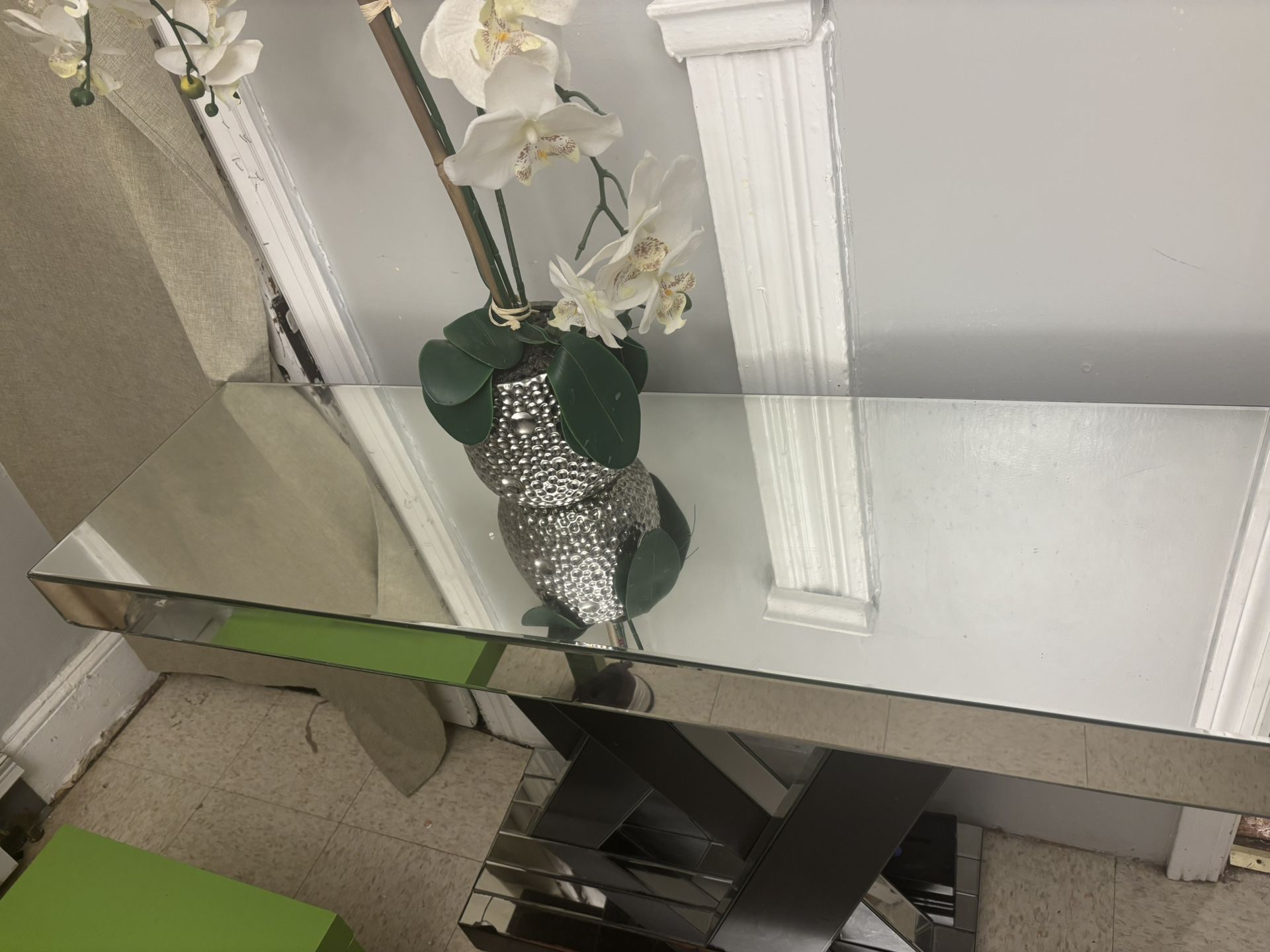 Modern Sparkle Mirror Console Table Living Room Furniture Console