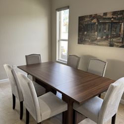 Modern/Farmhouse Dining Table Walnut 