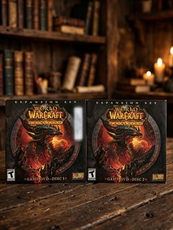 World of Warcraft Cataclysm Expansion PC Game DVD Disc 1 and 2 Discontinued 2010
