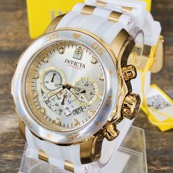 Invicta Chronograph RARE Gold Quartz 48mm Men s Watch MSRP