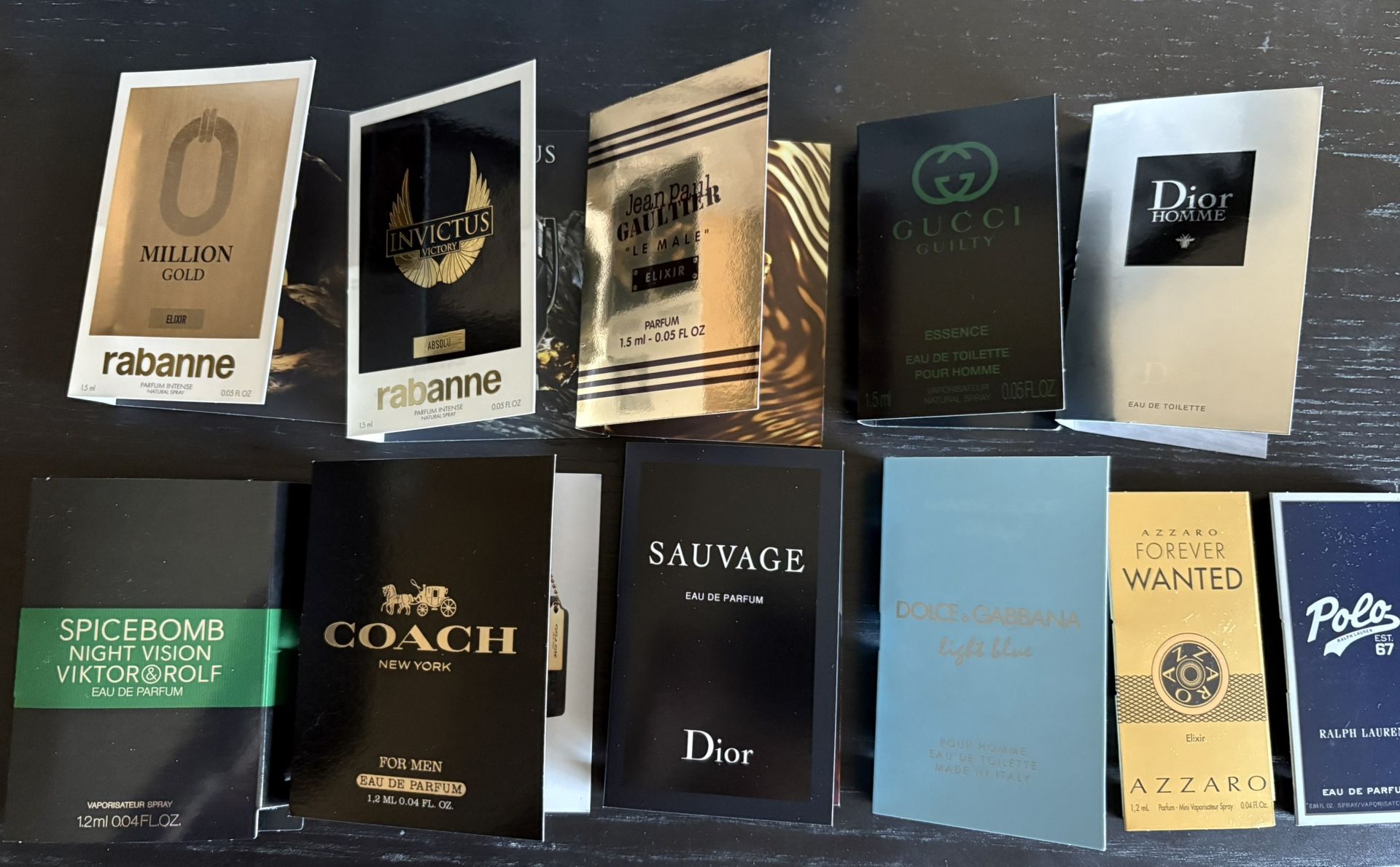 Men’s fragrance samples