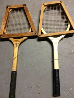Antique slazenger tennis rackets