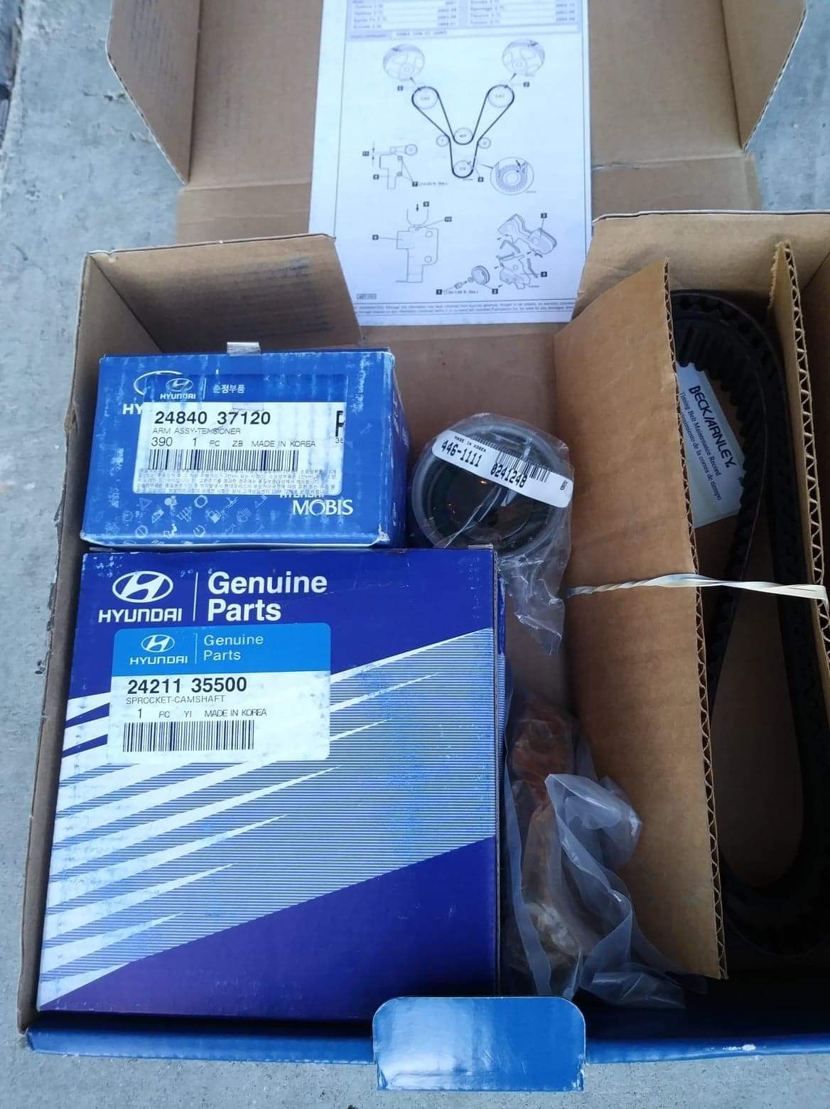 2000 Hyundai Sonata timing set