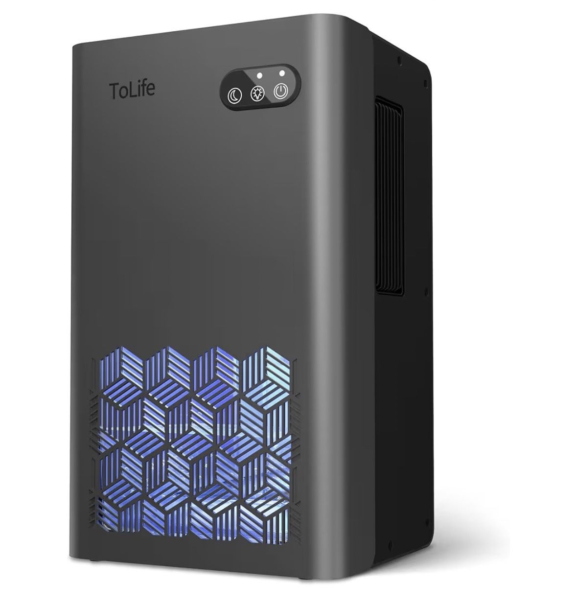 ToLife Dehumidifier for Home, 1000 sq.ft Dehumidifiers for Basement Bedroom Bathroom with 95 OZ Water Tank, Auto Shut Off 7 Colors LED Light, Grey