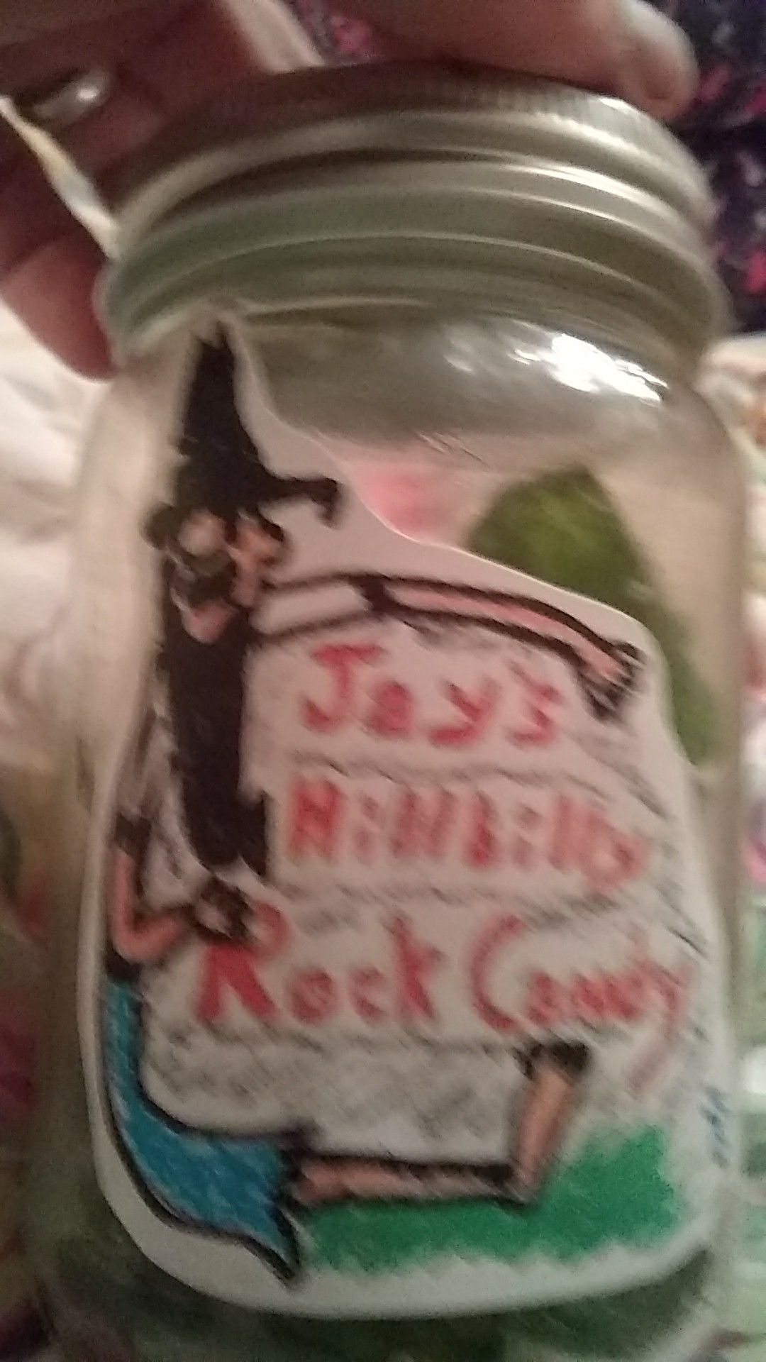 Homemade mountain dew flavor rock candy