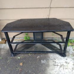 TV Stand With Glass Shelves