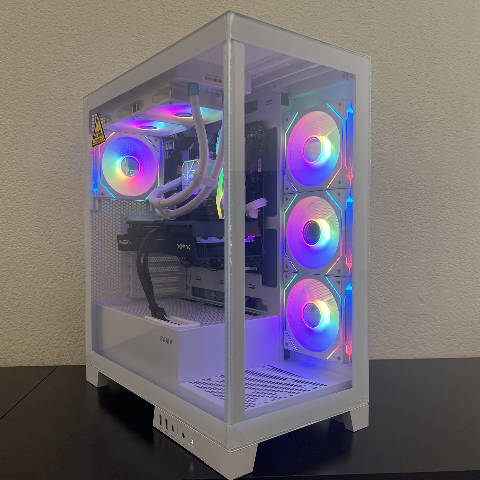 ULTRA FAST Liquid Cooled i7 Gaming PC Computer (i7-12700KF, RX 9060 XT, 32GB DDR5 RAM, 2TB NVMe, WiFi)