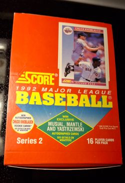 Factory Sealed 1992 Score Major League Baseball Series 2 Box