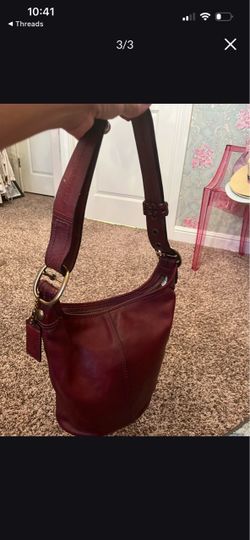 Burgundy vintage coach