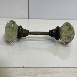 Doorknobs Knobs Pulls Glass Vintage Antique Pair