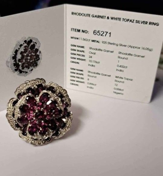 Rhodolite In Sterling Silver