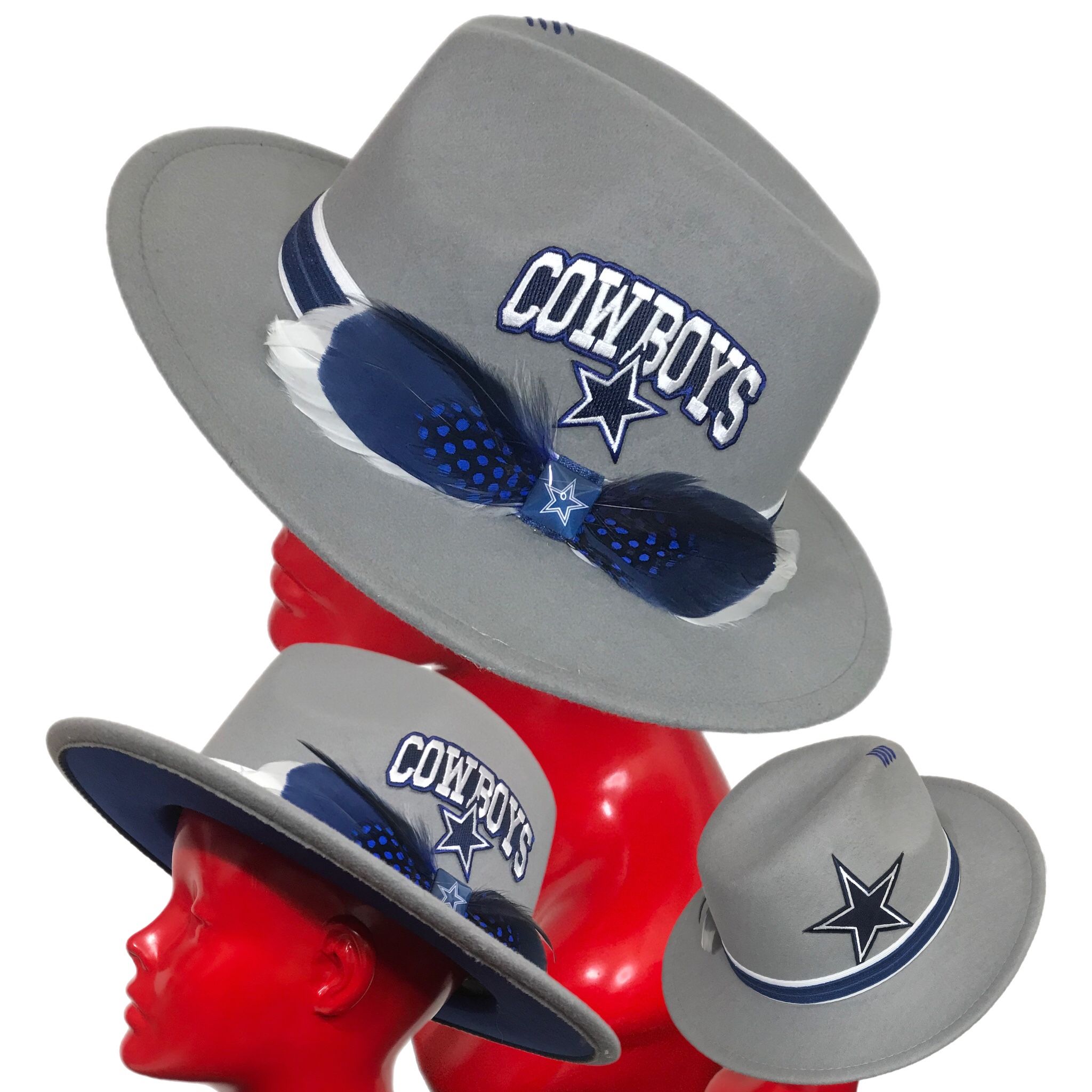 Dallas Cowboys Gray / Blue Brim Fedora Hat