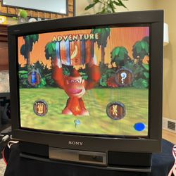 Sony Trinitron 27in CRT TV for Retro Gaming - With Remote 