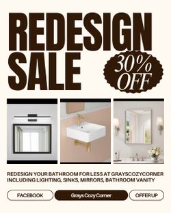 New bathroom items on sale