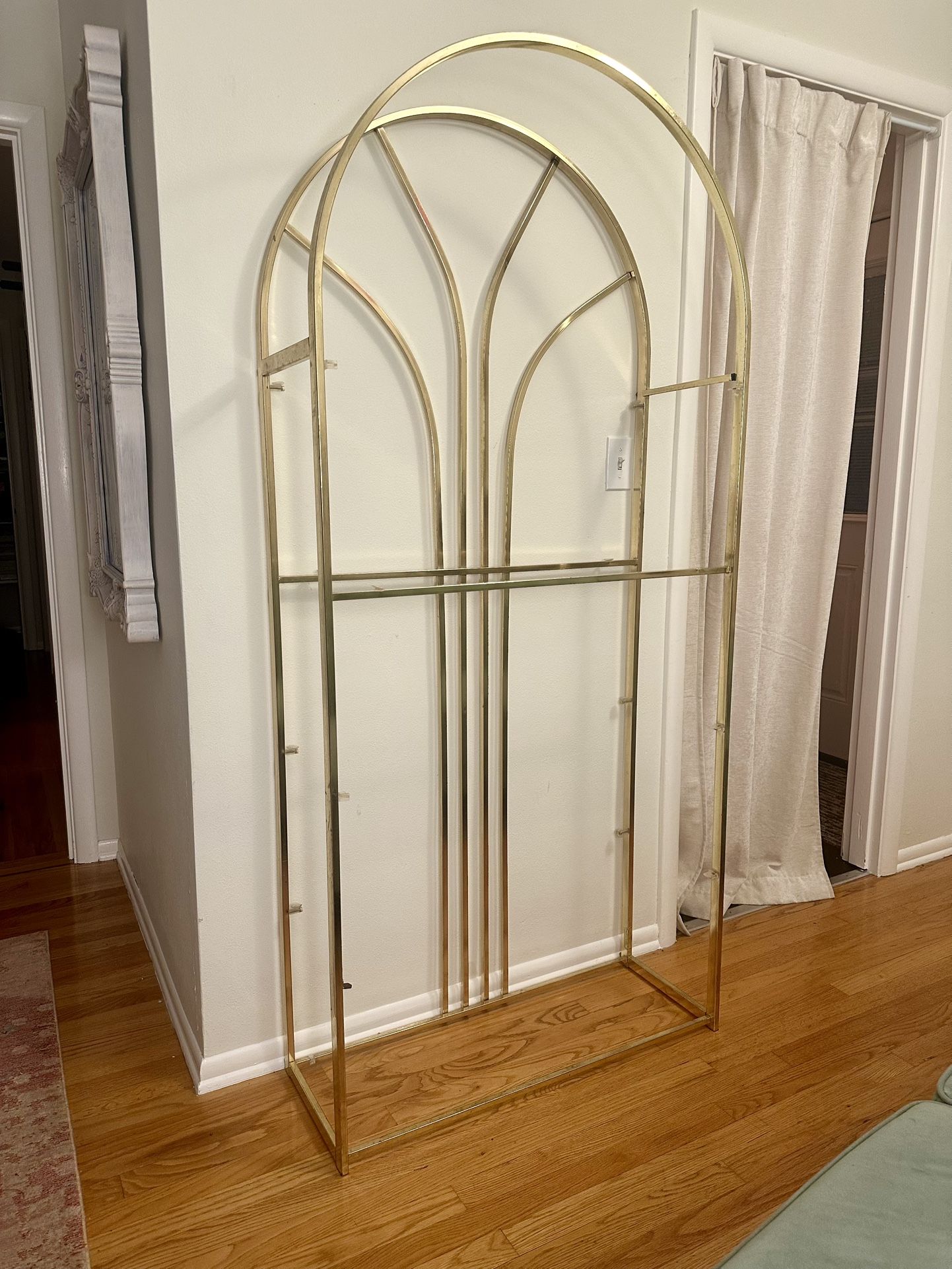 Gold Art Deco Shelf Frame 1980s – No Glass (Just Glamour)