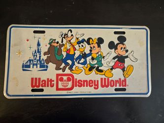 Walt Disney World Vintage Metal License Plate