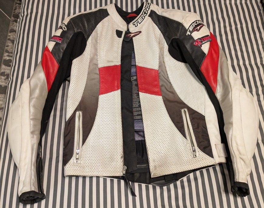 2 Piece Teknic Leather Riding Suit Pants Jacket
