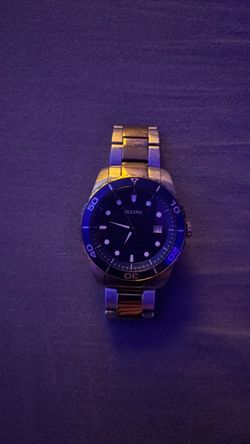 Bulova Classic Two-Tone Stainless Steel 3-Hand Date Calendar Quartz, Blue Dial