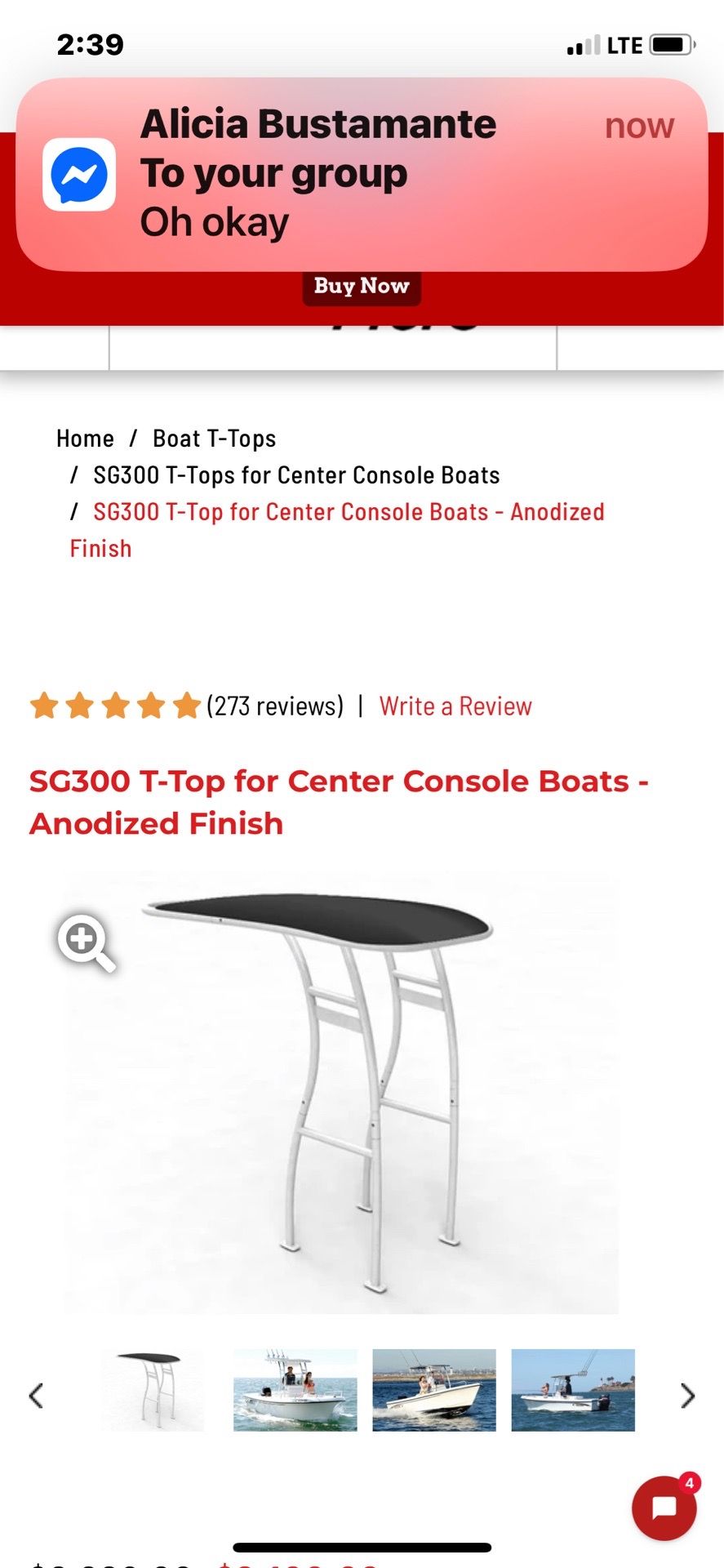 Stryker-SG300 Boat t-top