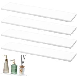 4 Pcs White Medicine Shelves 13 Inch Acrylic Medicine Cabinet Replacement Shelves Suitable For Bathroom Living Room Kitchen Wall Mounted And Hanging C