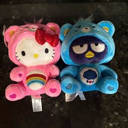 Care Bears x Sanrio Hello Kitty & Badtz-Maru Plush Set