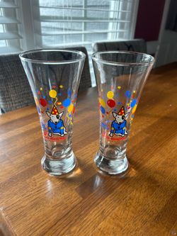 Vintage Spuds Mackenzie Pilsner Glasses (2)