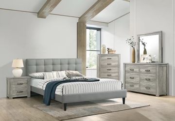 California king size tufted bed with orthopedic mattress included
