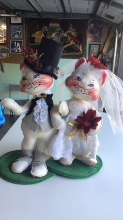 Vintage Ana Lee Cats Groom 