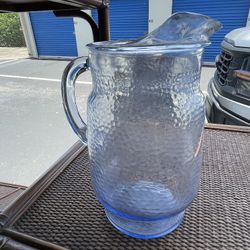 1970's Vintage Libbey Glass Co. Chateau Blue Sapphire Pitcher 74 oz.