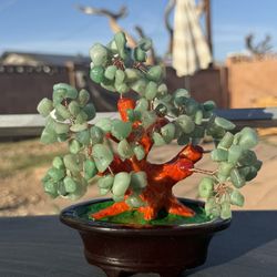 Green Crystal Tree – Aventurine Bonsai Decor / Luck & Prosperity Tree 🌿✨