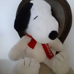 Large 30" Peanuts Snoopy Christmas Scarf Plush Stuffed Doll