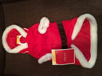 Lot of 2 Small Santa Dog Pet Christmas Outfits