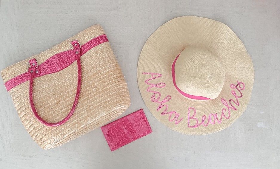 Beach Bag And Hat + Sunglasses Pouch