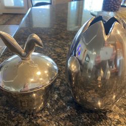 Easter egg and bunny candy jar