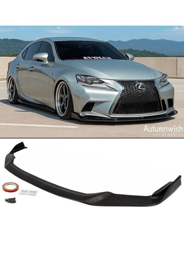 For 17-20 IS200T IS300 IS350 1 Piece CS Style Unpainted Front Bumper Lip Spoiler