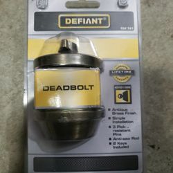 DEFIANT DOOR LOCK, DEADBOLT, BRAND NEW!