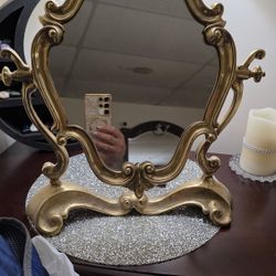 Brass Vanity Mirror Art Nouveau 