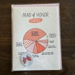 WEDDING CARDS For maid Of Honor $10 For Both 
