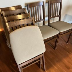 Six Folding Dining Chairs