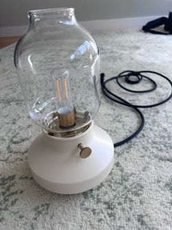 IKEA Vintage-Style Table Lamp with Glass Globe