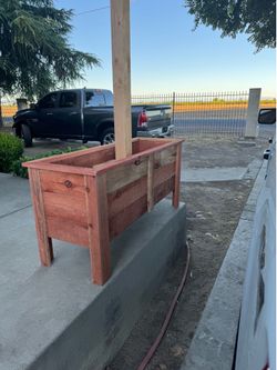 Handmade cedar planter boxes