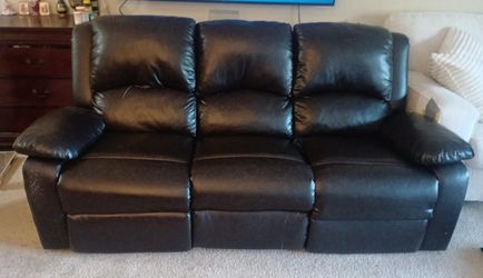 Black sofa recliner
