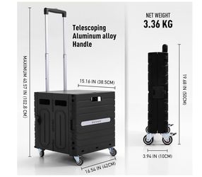 Folding Rolling Utility Crate