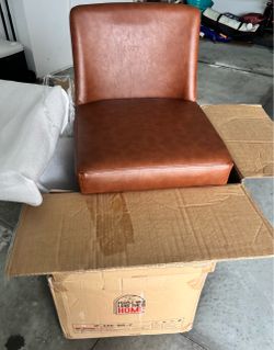 Brown Faux Leather counted stools