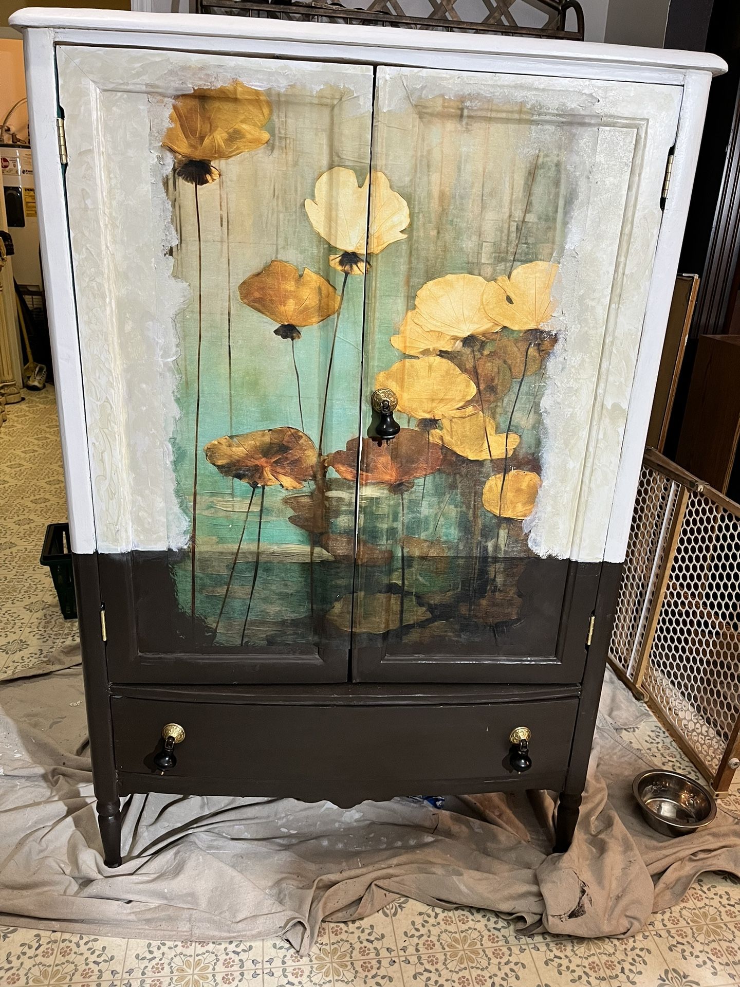 Solid Wood Antique Armoire