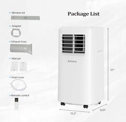 Portable WIFI + Remote Controlled A/C unit/fan/dehumidifier
