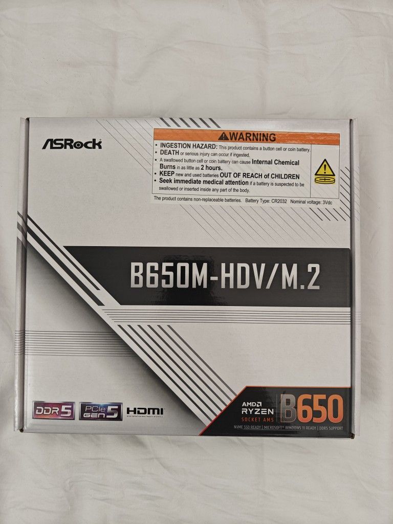 Asrock b650m-hdv/m.2 motherboard