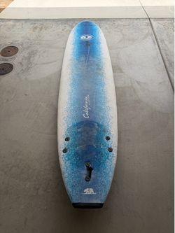 8’ California Soft Top Surfboard - Great Beginner Board - Includes Fins and leash