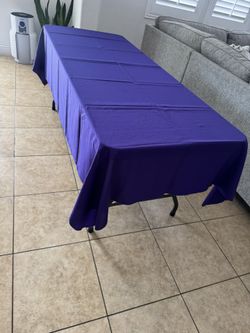 Purple Fabric 6 ft table cover