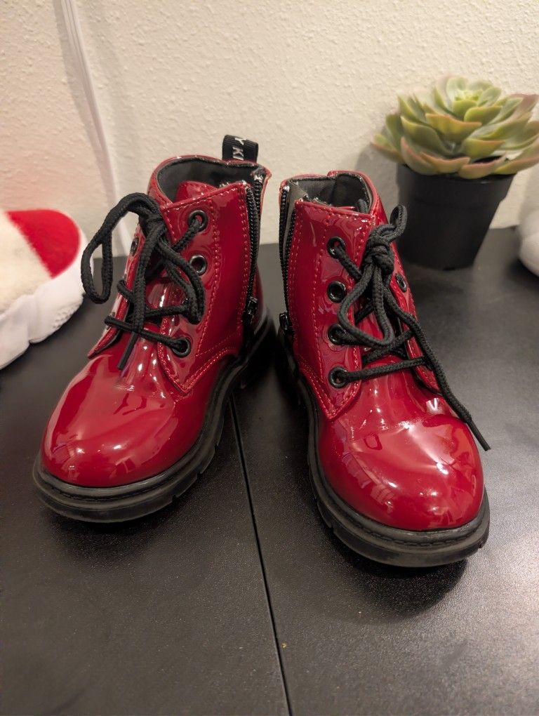 Red Toddler Boots-Little Kids Size 12